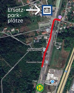 Totalsperre eines Streckenabschnittes der Bahnhofstraße 1 250313 PREM FB INSTA hinweis2 Bahnhofsperre